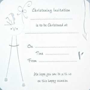 Christening Invitation, Crib