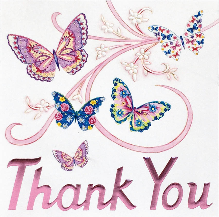 Butterflies Thank you – Gift & Social Stationery