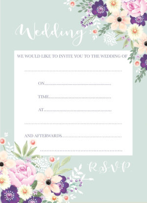 Wedding Invite/RSVP - Bouquet