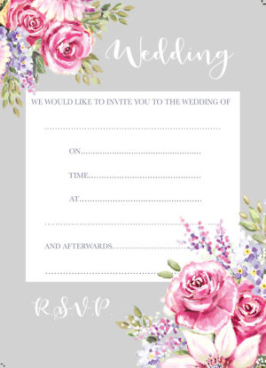 Wedding Invite/RSVP - Roses