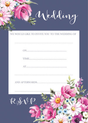 Wedding Invite/RSVP - Daisies