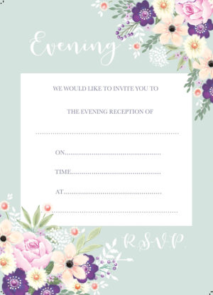 Evening Invite/RSVP - Bouquet