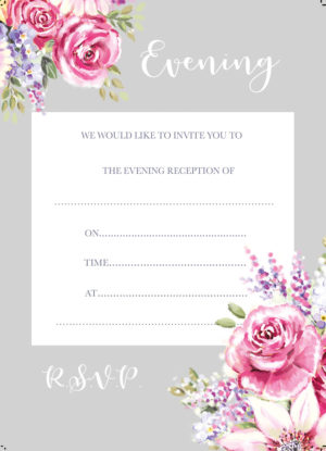 Evening Invite/RSVP - Roses