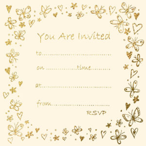 Butterfly Border Invite