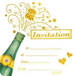 Champagne Bottle Invitation