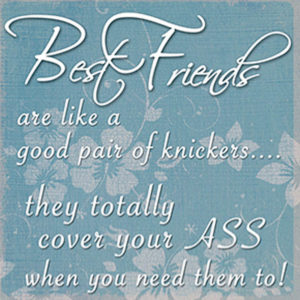 Best Friends good knickers Plaque