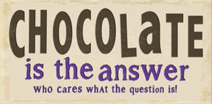 Chocolate is the answer Plaque