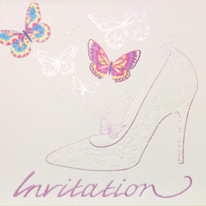 Butterflies Shoe Invitation